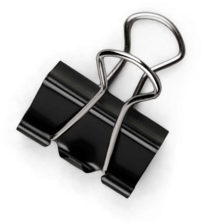 binder clip cutout